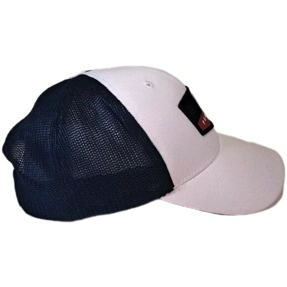 PGA Tour Pro Series SnapBack Trucker Golf Hat Embroidered Cap White/Blue Mesh - Picture 3 of 7